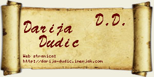 Darija Dudić vizit kartica